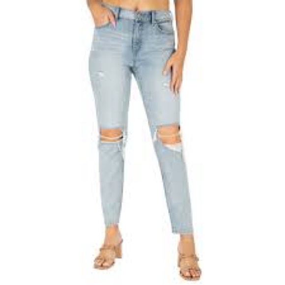 Rewash High Rise Distressed Straight-Leg Jeans size 9 - Picture 1 of 5